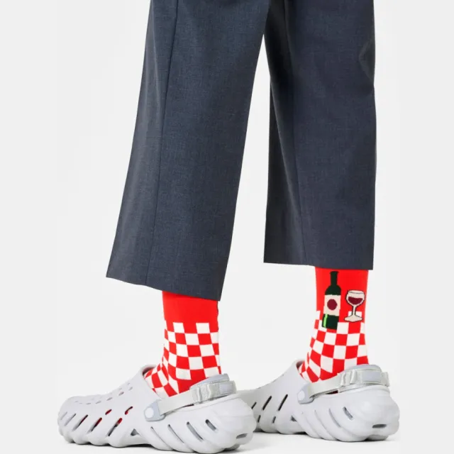 Happy Socks Wine and Dine sokken rood