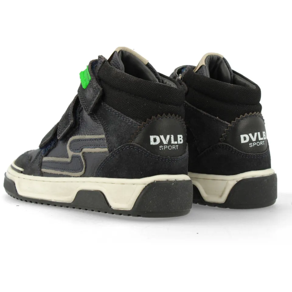 Develab leren sneakers donkerblauw, foto 2