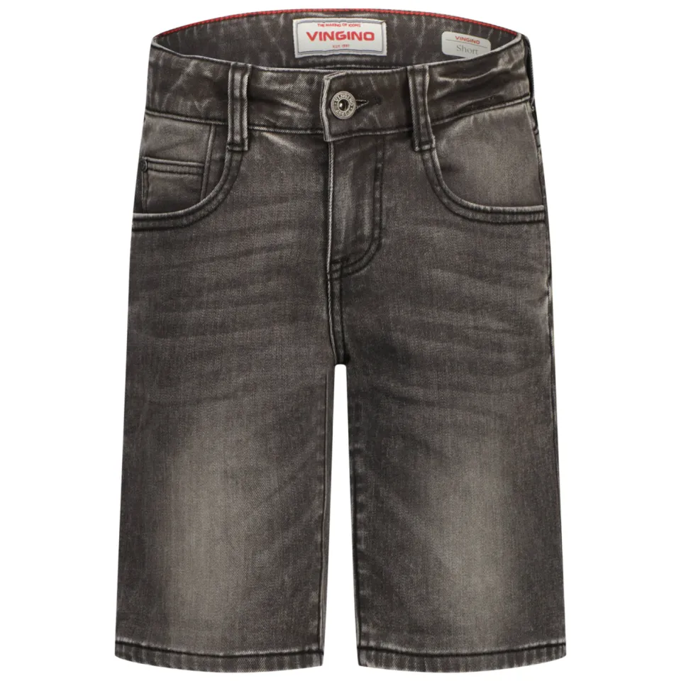 Vingino regular waist denim korte broek grey denim, foto 2