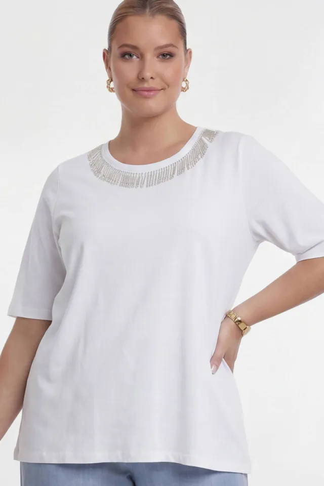 Yoek Glassbeads t-shirt wit, foto 6