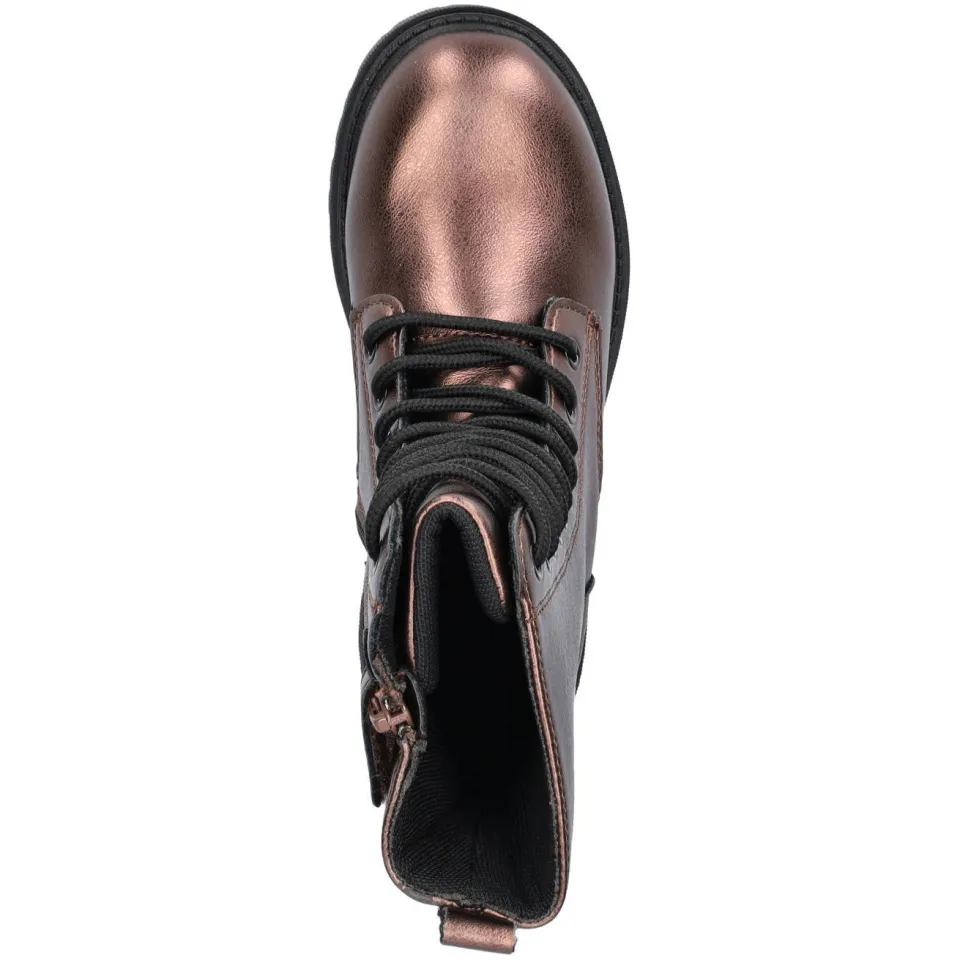 Nelson Kids enkelboots met profielzool - bruin metallic, foto 2