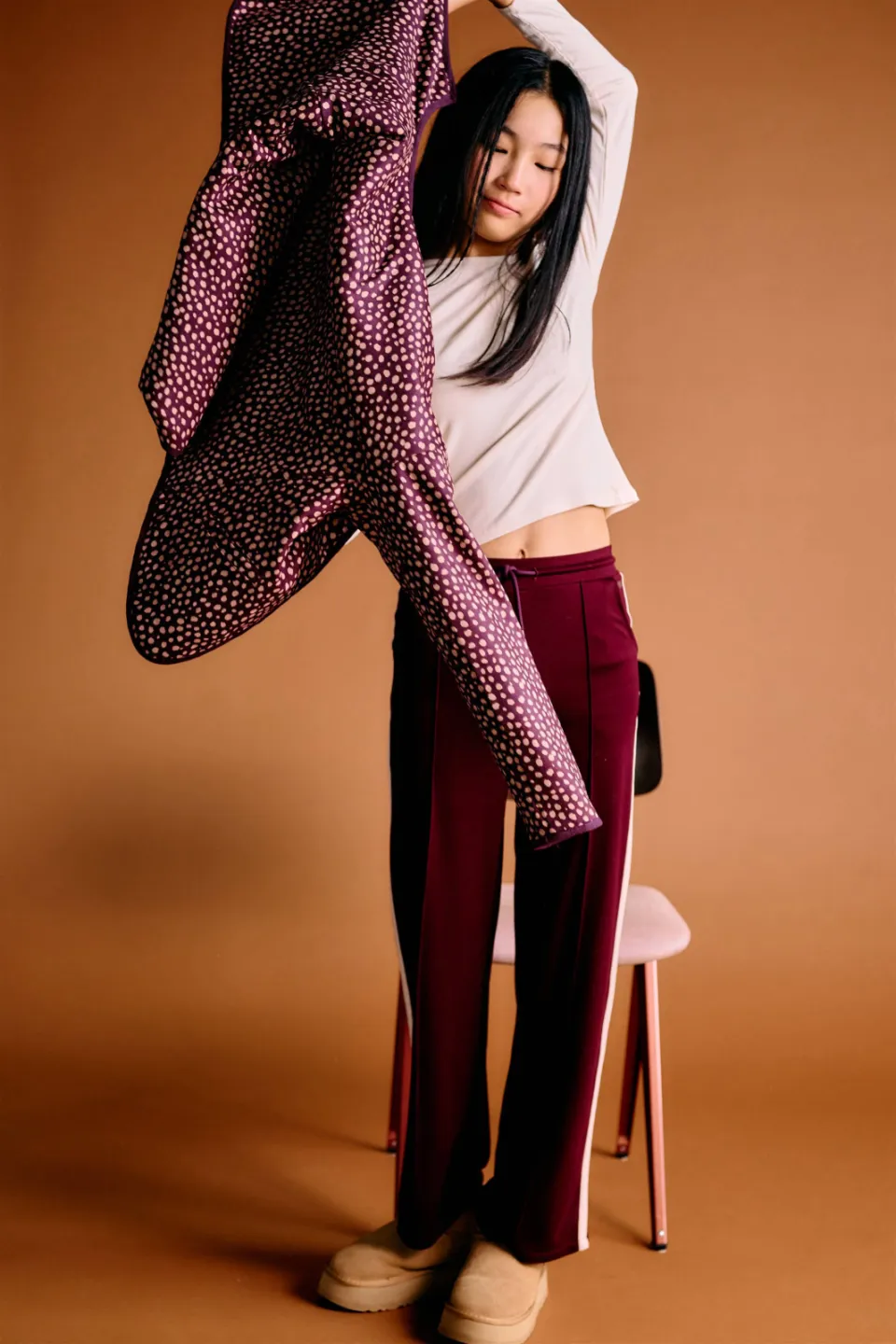 NoBell’ Sylvie broek donkerrood, foto 7