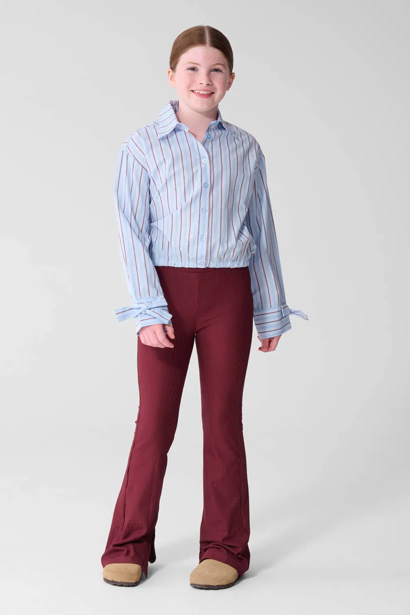 Shoeby flared broek donkerrood