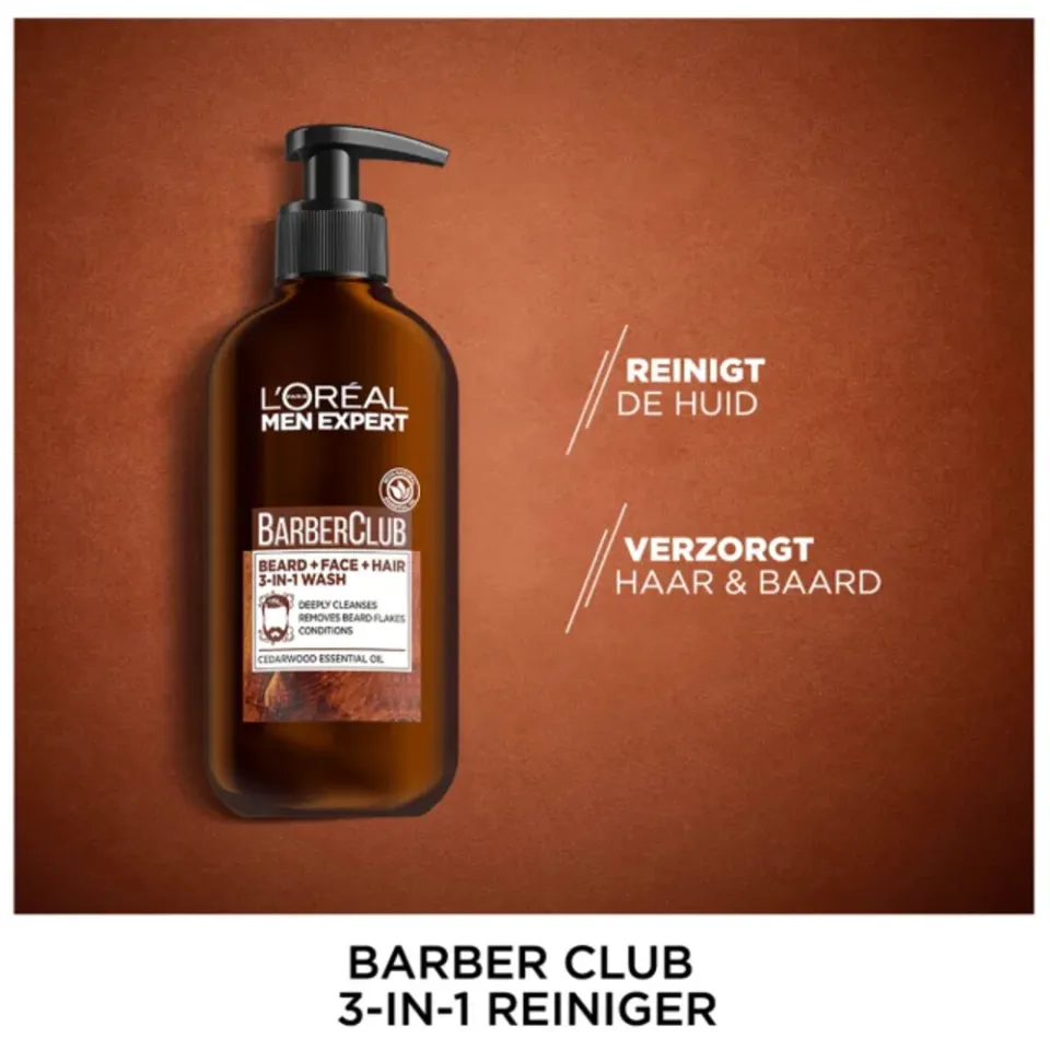 L'oréal Paris Men Expert BarberClub 3-in-1 Face Wash - 200 ml, foto 5