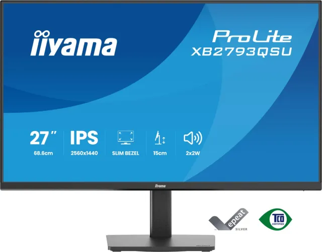 Iiyama ProLite XB2793QSU-B1 monitor zwart