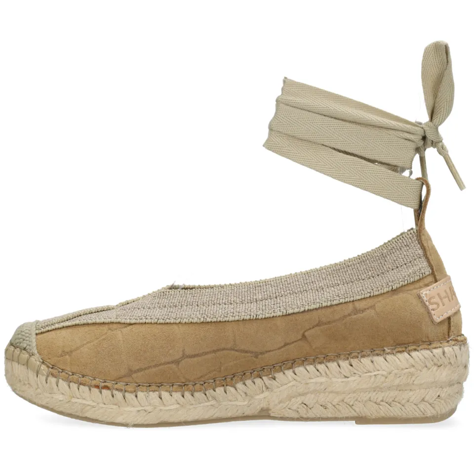 Shabbies Amsterdam Palma Kimono espadrille Croco Zand, foto 7