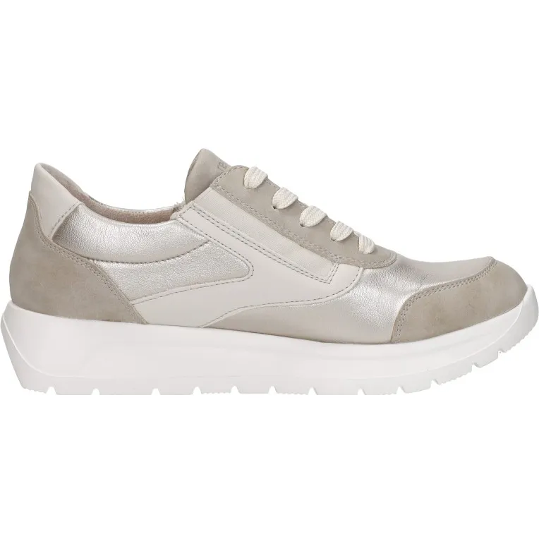 Remonte veterschoenen laag beige Goudkleur
