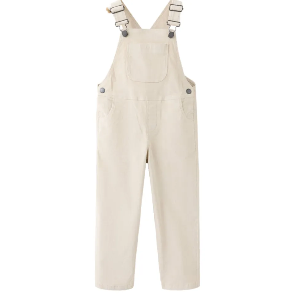Mango Kids corduroy tuinbroek beige, foto 2