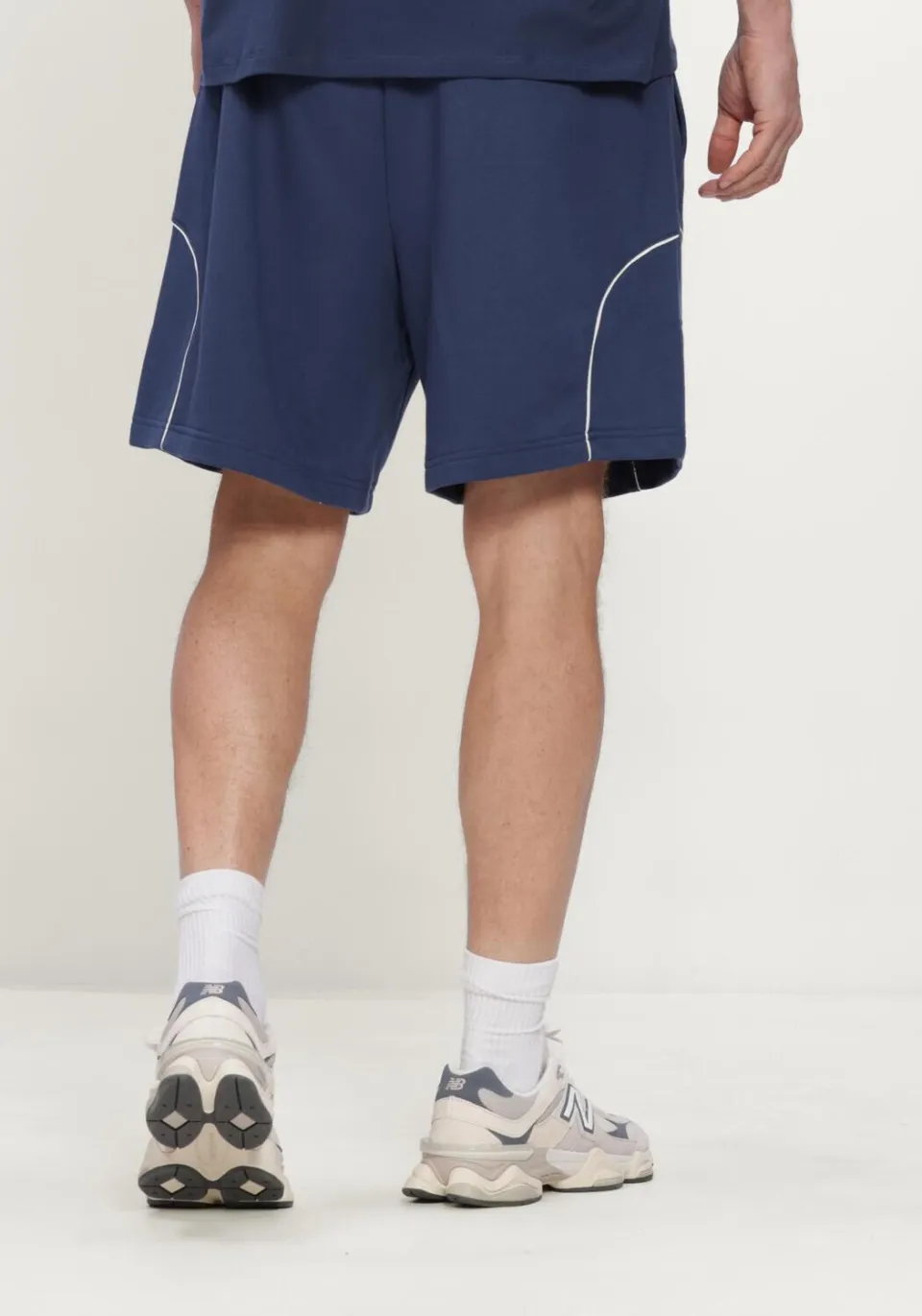 New Balance Heren Broeken Trackside French Terry Short 7 - Donkerblauw, foto 3