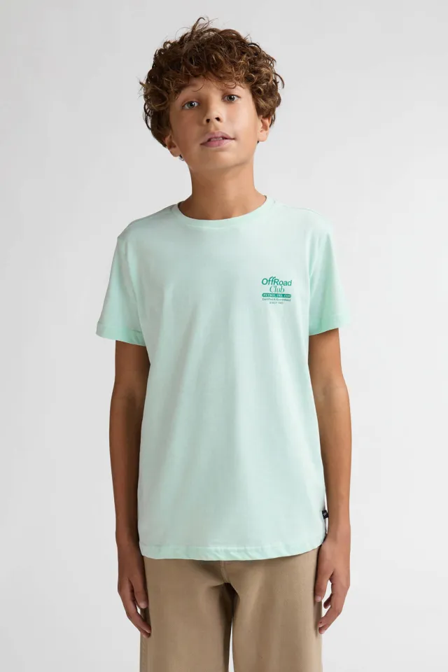 Petrol Industries t-shirt met backprint mintgroen