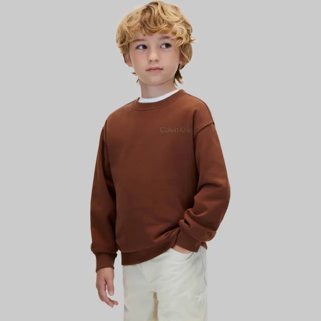Calvin Klein sweater met backprint - bruin