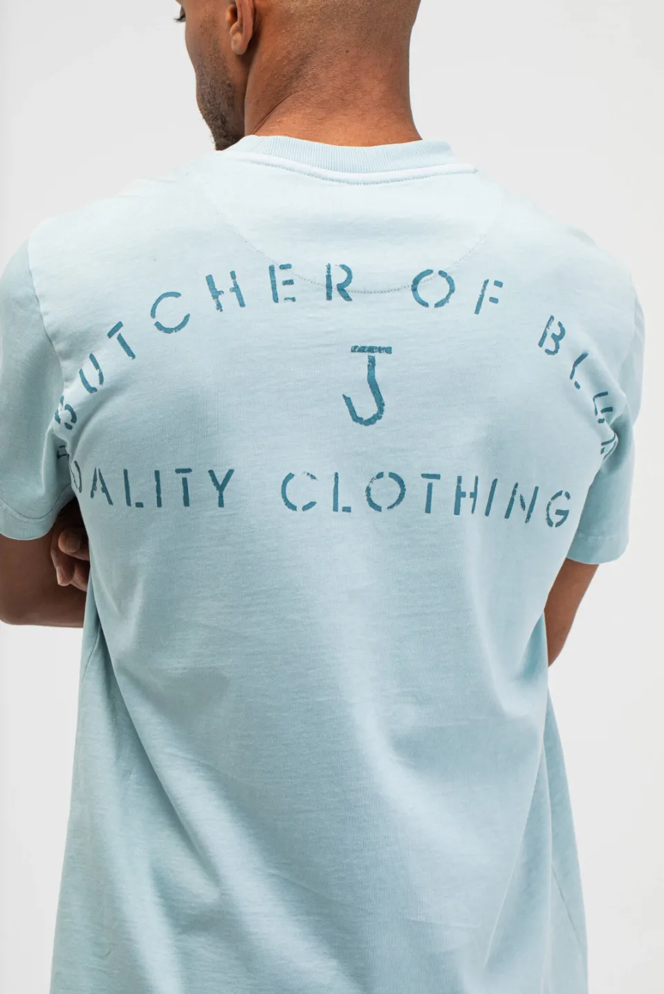 Butcher of Blue oversized T-shirt met backprint lichtblauw, foto 5