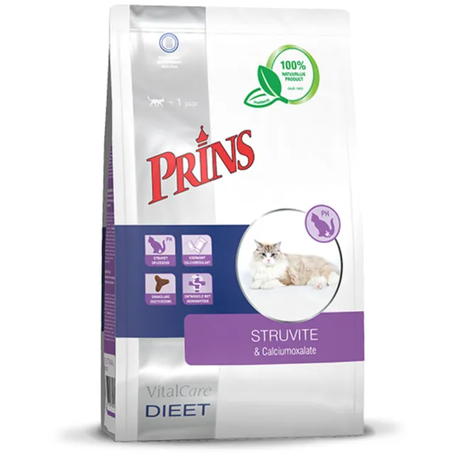 Prins VitalCare Dieet Struvite & Calciumoxalate kattenvoer 1,5 kg