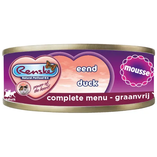 Renske Graanvrij mousse eend natvoer kat