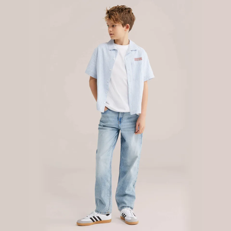WE Fashion Blue Ridge loose fit jeans light blue denim