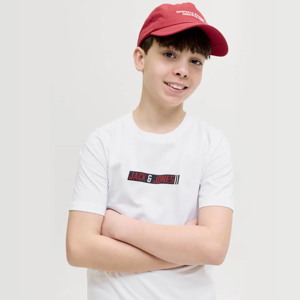 Jack & Jones junior t-shirt met logo wit, foto 6