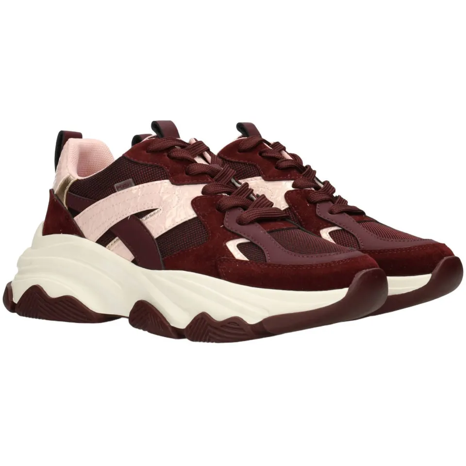 POSH by Poelman Gigi chunky sneakers - aubergine/lichtroze, foto 3