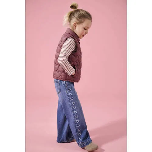 KIDS ONLY MINI wide leg jeans met hartjes medium blue denim, foto 3