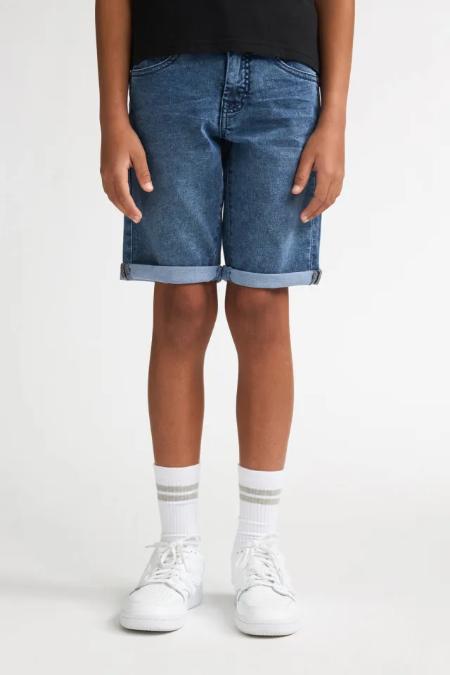 Petrol Industries denim slim short blauw Light used