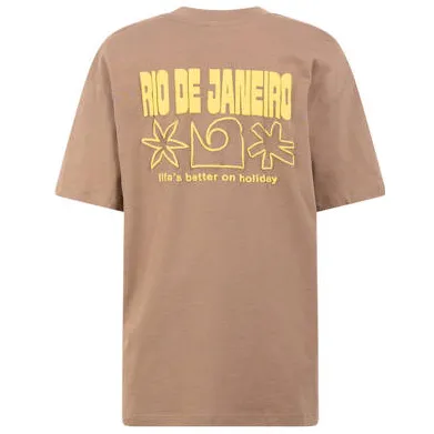 Shoeby T-shirt met backprint lichtbruin, foto 4