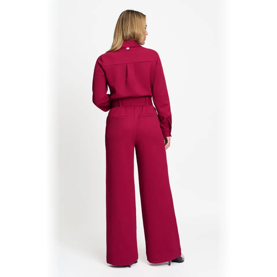 POM Amsterdam Megan jumpsuit donkerrood bordeaux, foto 3