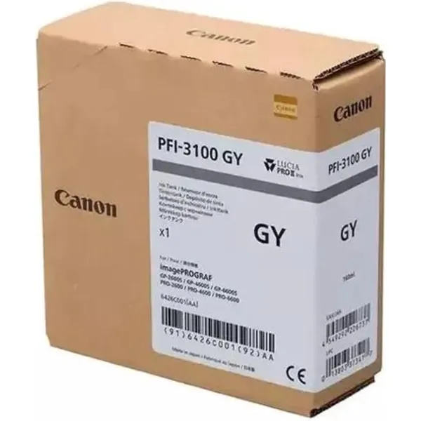 Canon PFI-3100GY Inktcartridge Grijs, foto 2