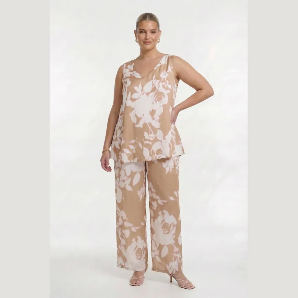 Yoek top Plus Size - lichtbruin, foto 4