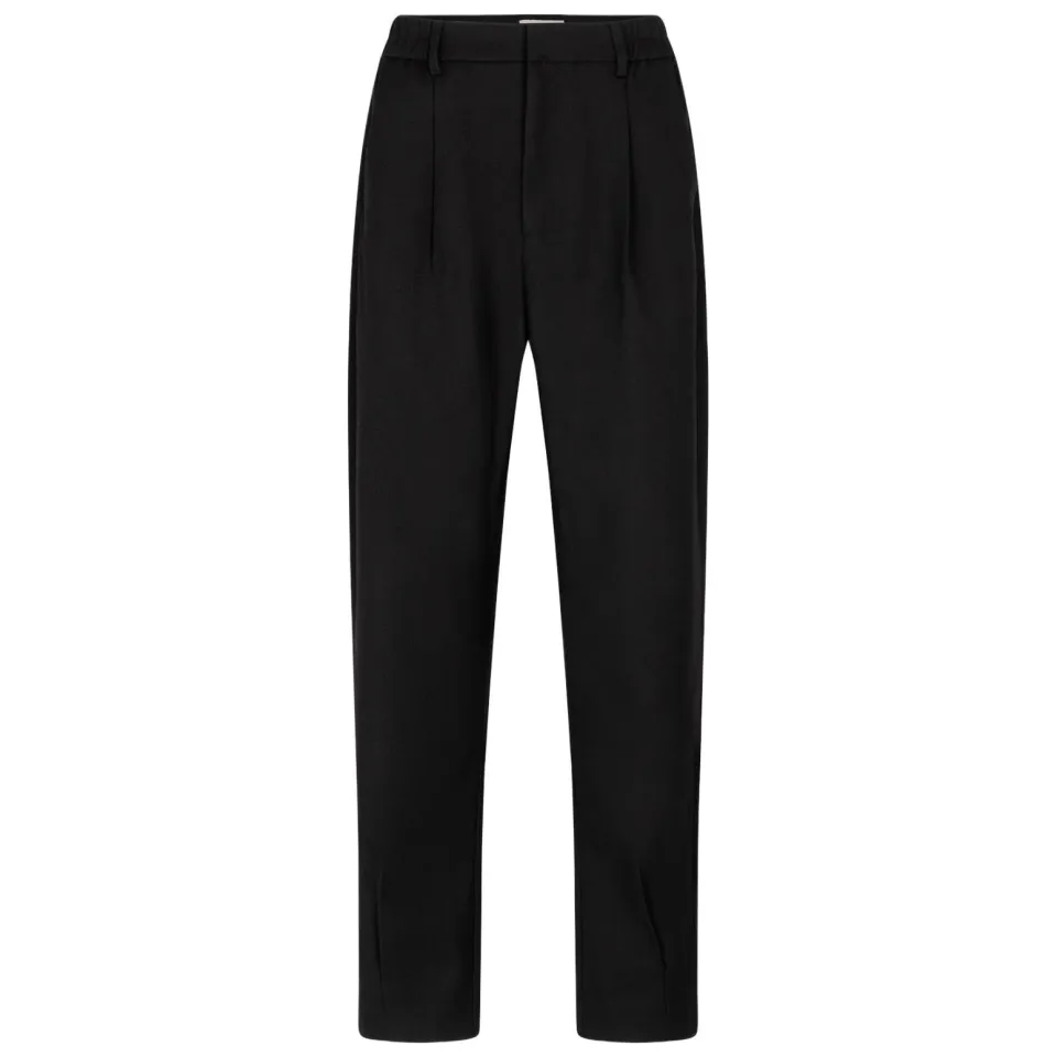 AMAYA Amsterdam high waist tapered broek - zwart, foto 2