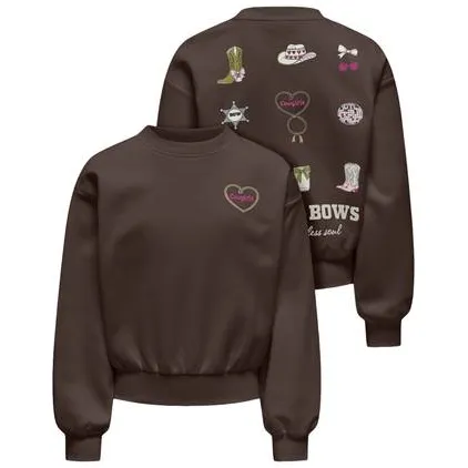 KIDS ONLY GIRL sweater met backprint - donkerbruin, foto 3