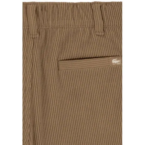 Lacoste corduroy casual broek lichtbruin, foto 4