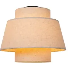 Lucide Plafondlamp Tribute Beige ⌀40cm Beige, Zwart