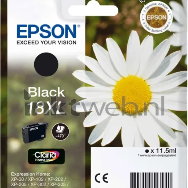 Epson 18XL zwart (Origineel Hoge Capaciteit)
