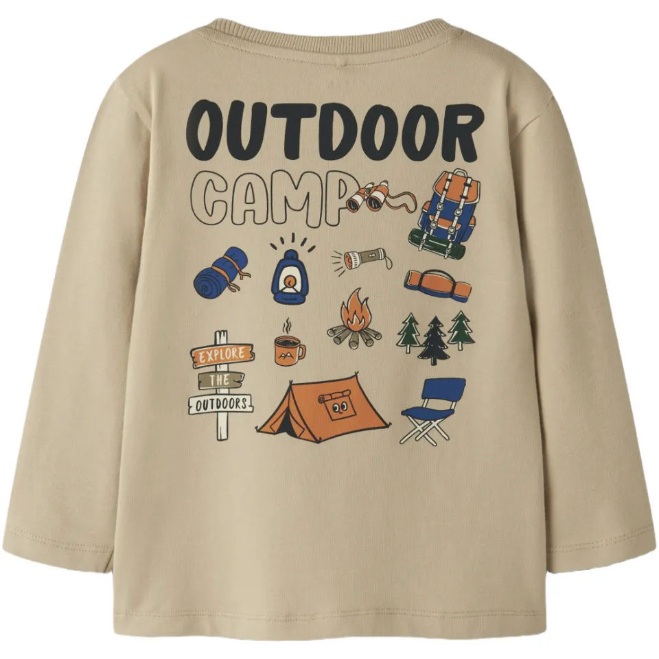 NAME IT MINI longsleeve lichtbruin, foto 3