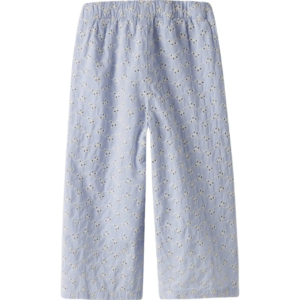 Lil' Atelier MINI straight broek blauw broderie, foto 5
