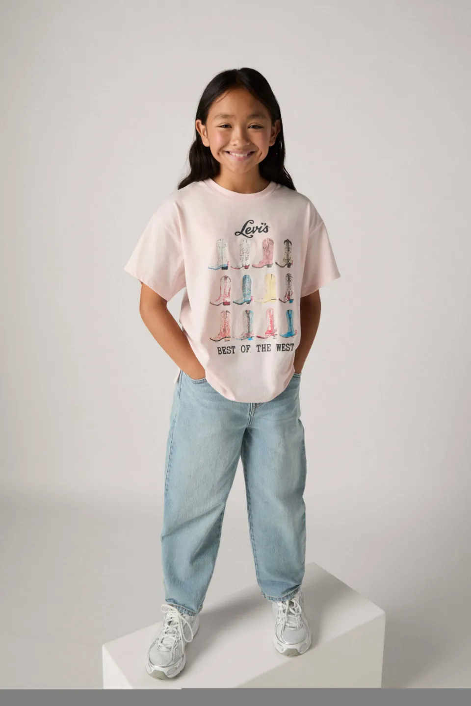 Levi's T-shirt lichtroze, foto 4