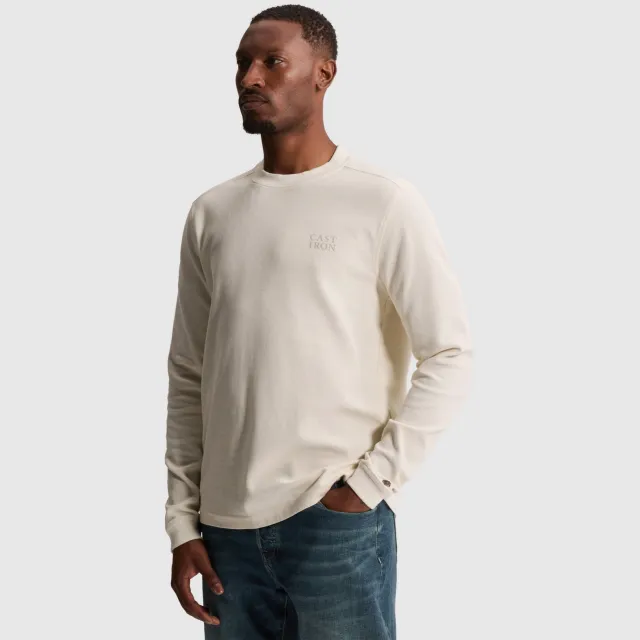 Cast Iron regular fit longsleeve - ecru, foto 4