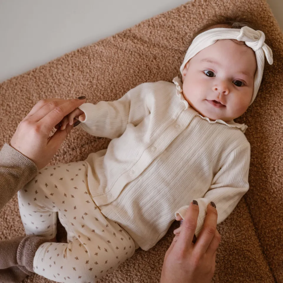 Dirkje broek met all-over print offwhite bruin Offwhite/bruin