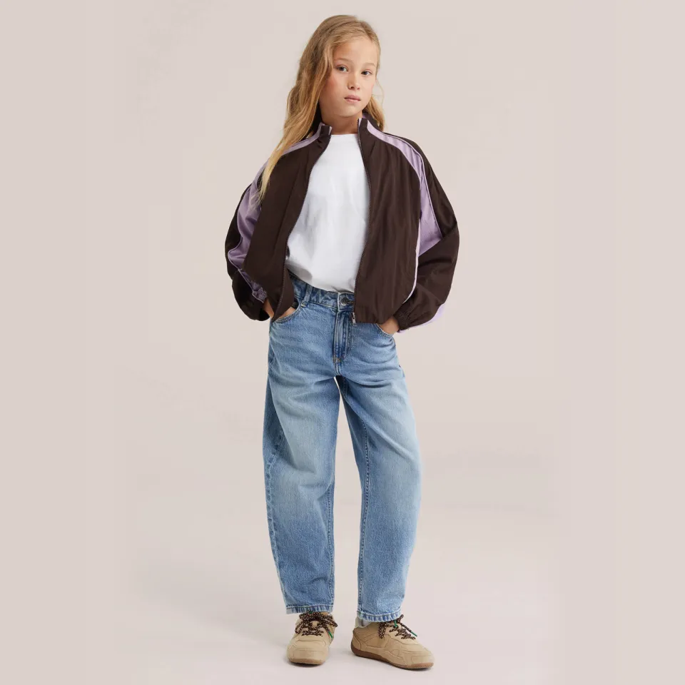 WE Fashion tussenjas donkerbruin Donkerrood/lila