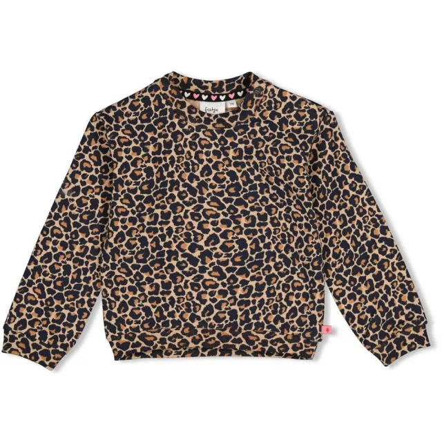 Feetje oversized sweater City Chic - beige/zwart