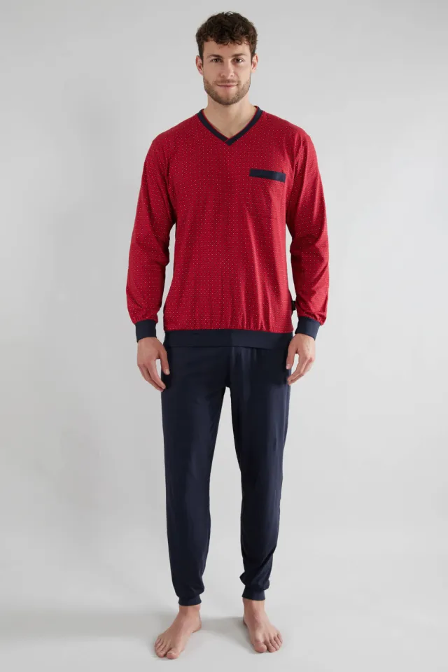 Götzburg pyjama rood Rood/donkerblauw