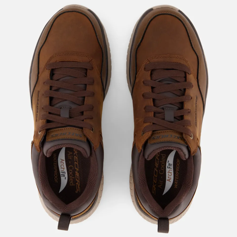 Skechers Arch Fit Crosser Sneakers bruin Leer, foto 4