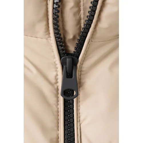 Mango Kids gewatteerde winterjas beige, foto 3