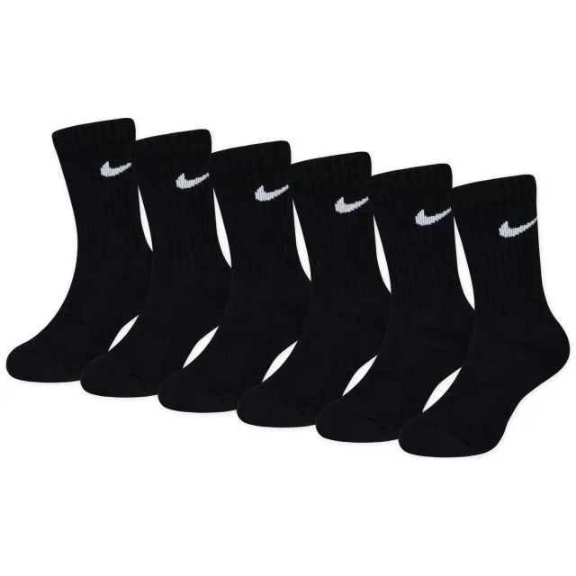 Nike Dri-FIT Performance Basics crew sokken 6-pack zwart