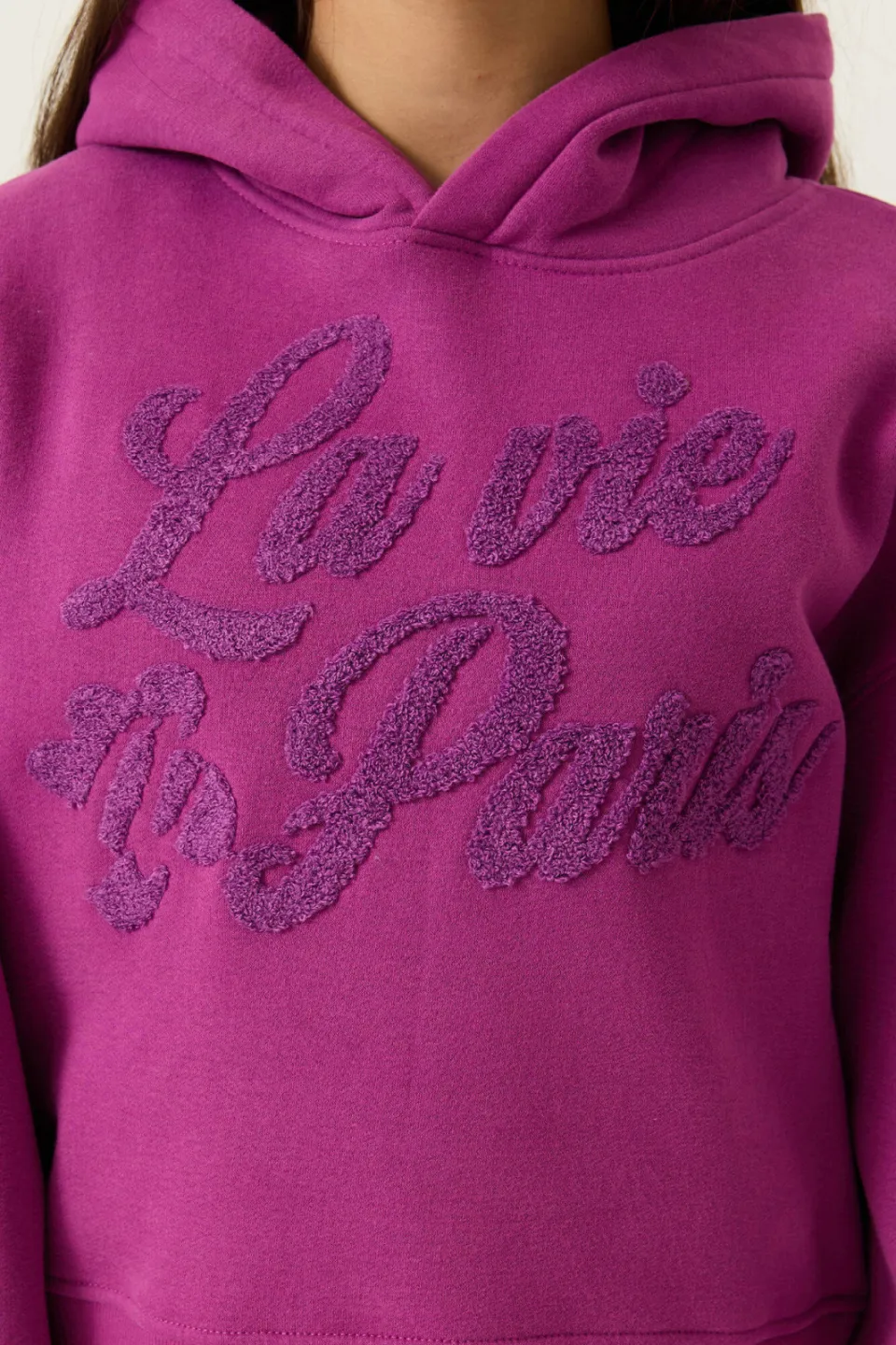 Garcia rechtvallende hoodie met tekst - fuchsia, foto 5