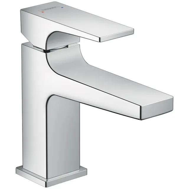 Hansgrohe Fonteinkraan Metropol HansGrohe Eengreeps 100 met Rechte Greep en Push-Open Afvoer Chroom