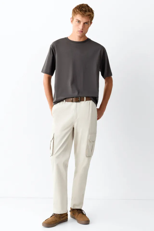Mango Teen cargobroek ecru