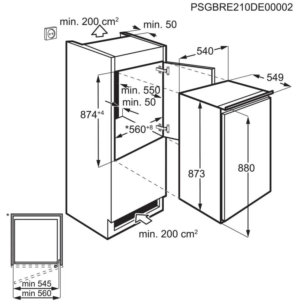 AEG NSK5O881ES inbouwkoelkast, foto 4