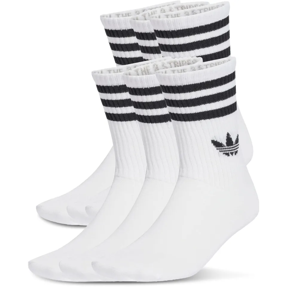 Adidas 3-Stripes Crew Socks sokken wit, foto 2