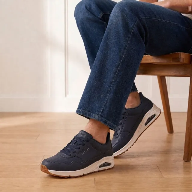 Skechers Slip-Ins Uno Banksia Luxe lage sneakers blauw