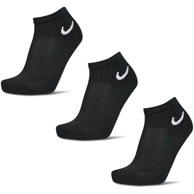 Nike Ankle 3 Pack Medium Sokken Unisex - Zwart-42 zwart - wit